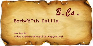 Borbáth Csilla névjegykártya